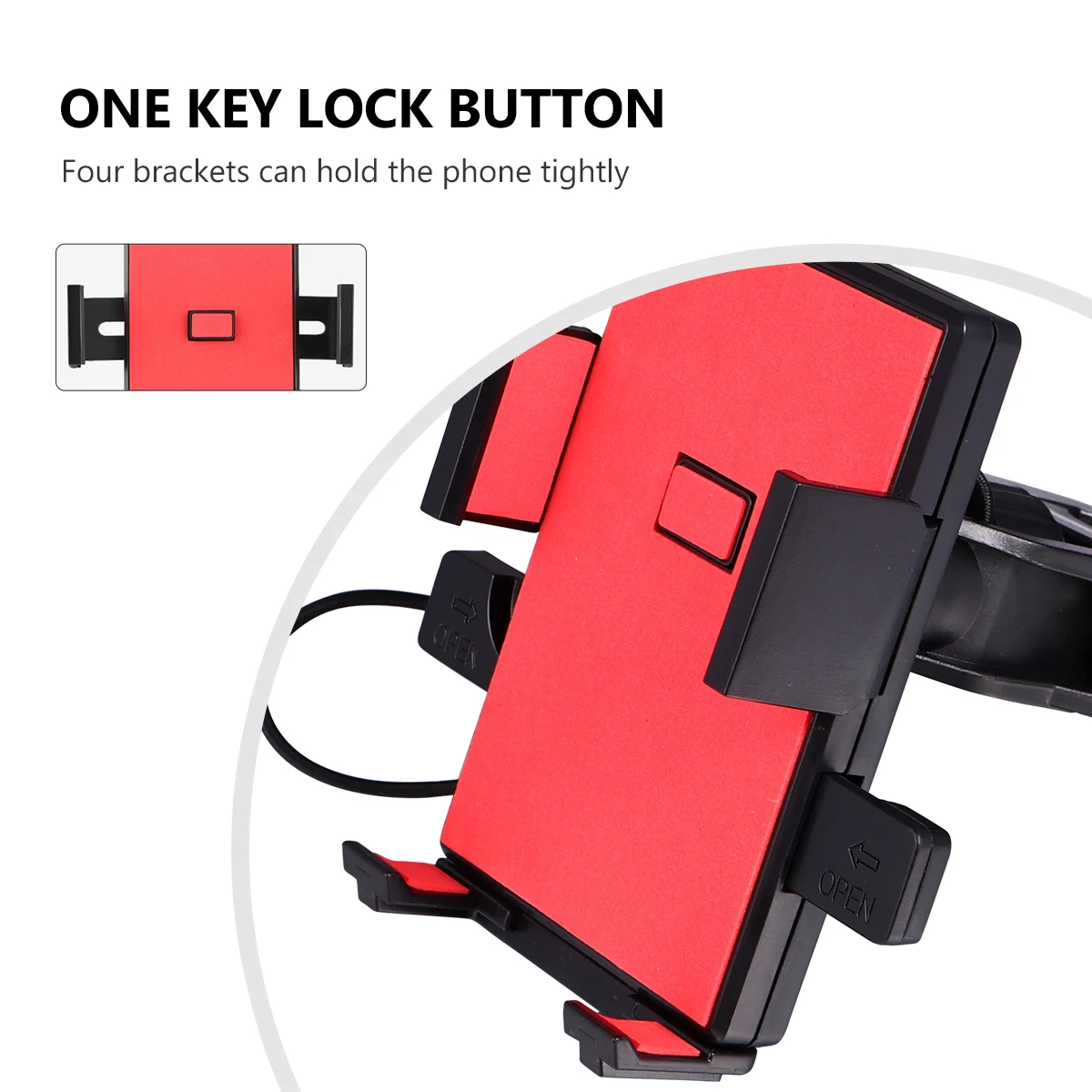 

Bicycle Phone Holder Bike Phone Mount New ABS Material 304 Steel Screws 4 to 6 5 Inches Phones Shake Proof One Hand