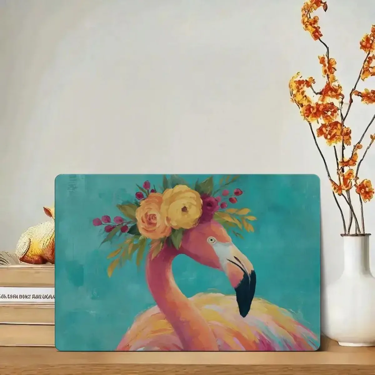Vintage Flamingo Metal Wall Art, 2D Flat Iron Decor for Living Room Bedroom