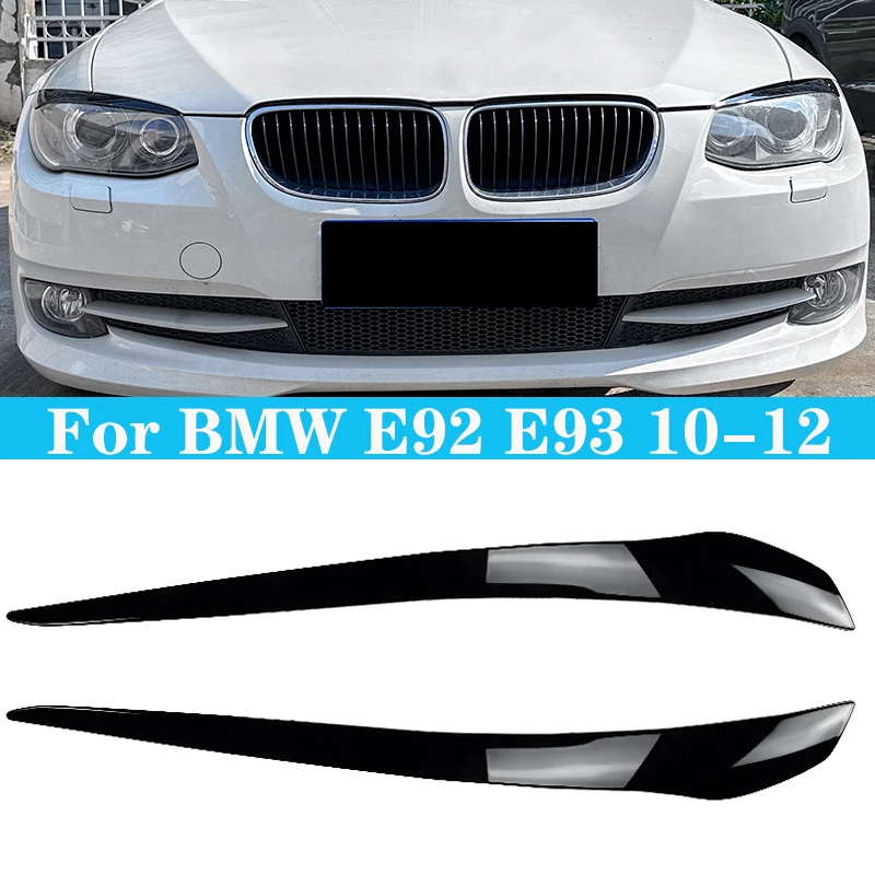 

Car Headlight Eyebrow Eyelid Lamp Light Eyebrows Gloss Black Eyebrow For BMW 3 Series E92 E93 LCI 2010-2012 Auto Accessories