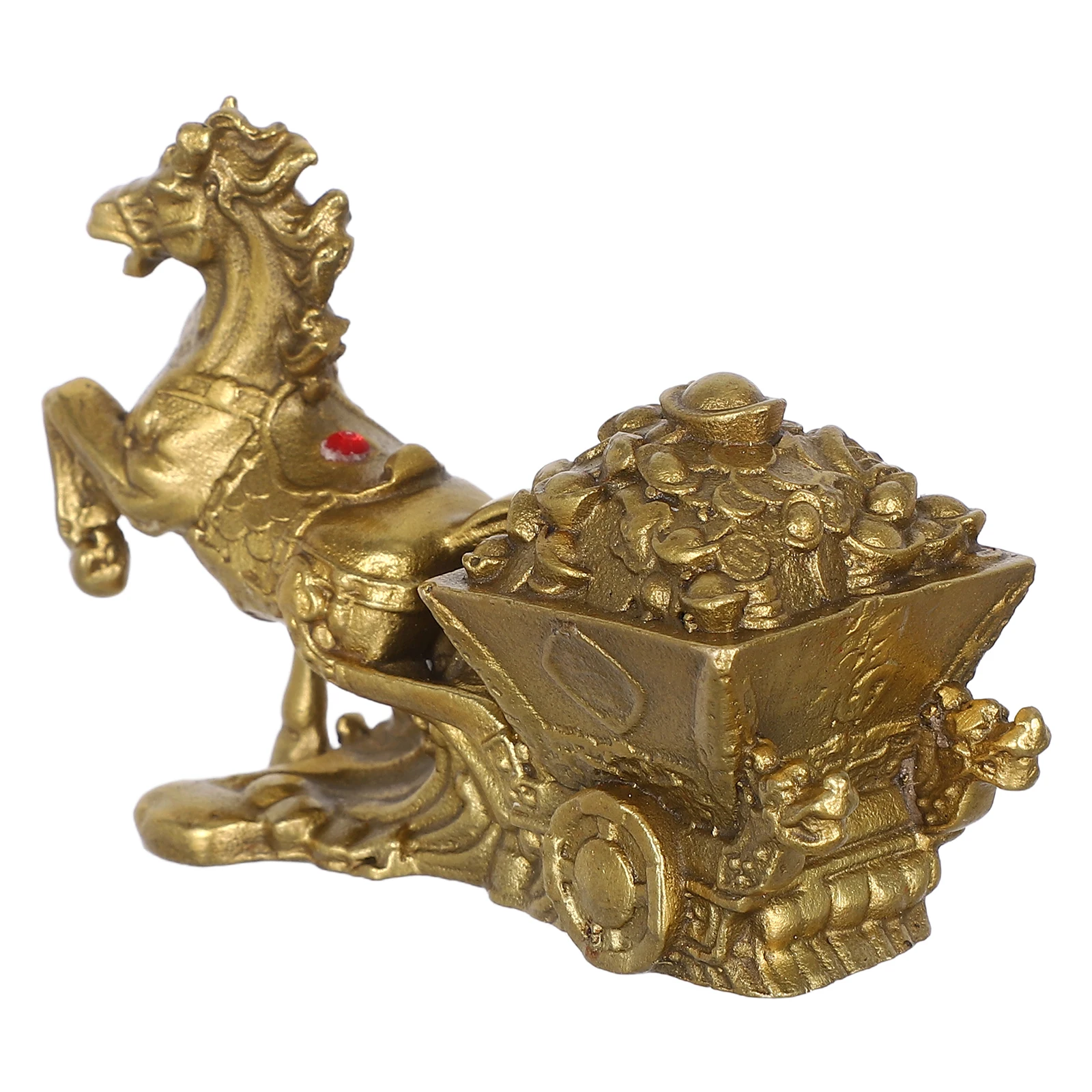 

Copper Statue Vintage Sculpture Feng Shui Home Office Decor Crafted Metal Horse Ornament Bedroom Bookshelf Cabinet Horse Statue