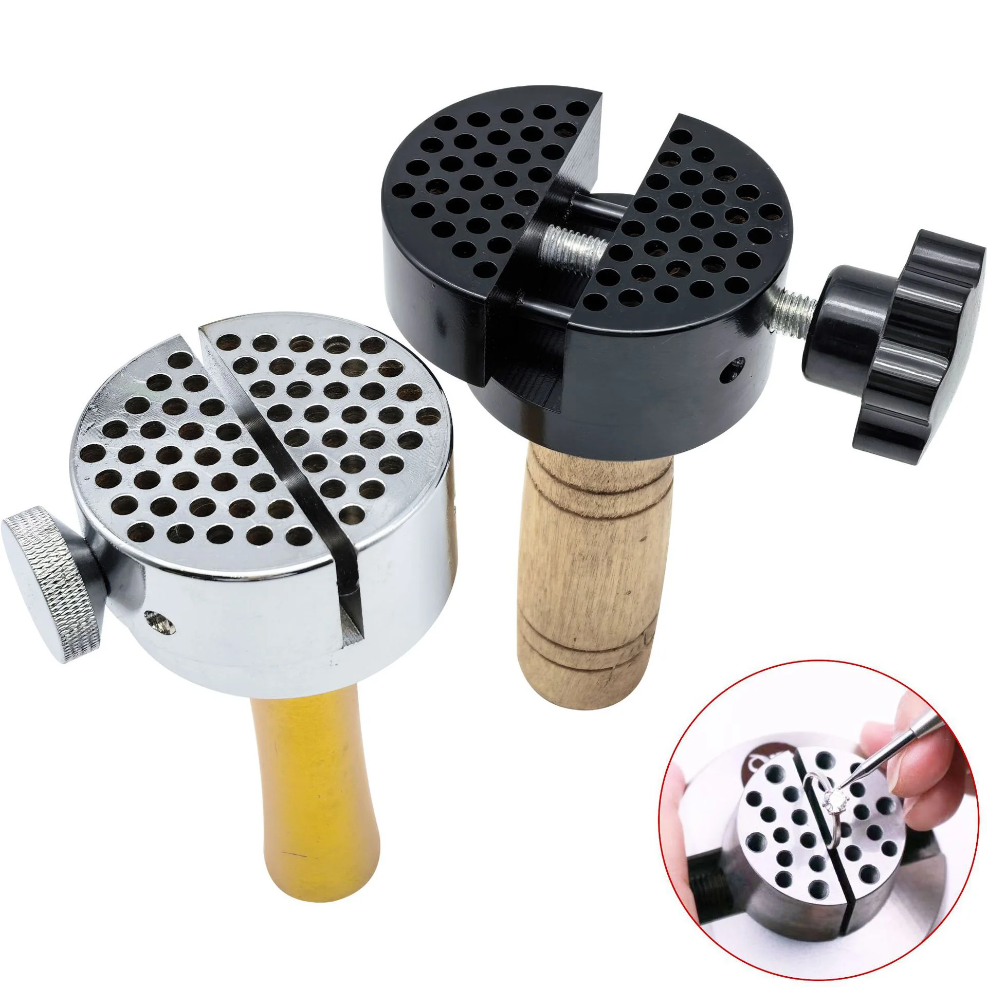 Adjustable Hand Graver Micro Inlay Engraving Jewelry Clamp Wrench Aluminum Ring Holder Universal Adjustable Fixing Tool