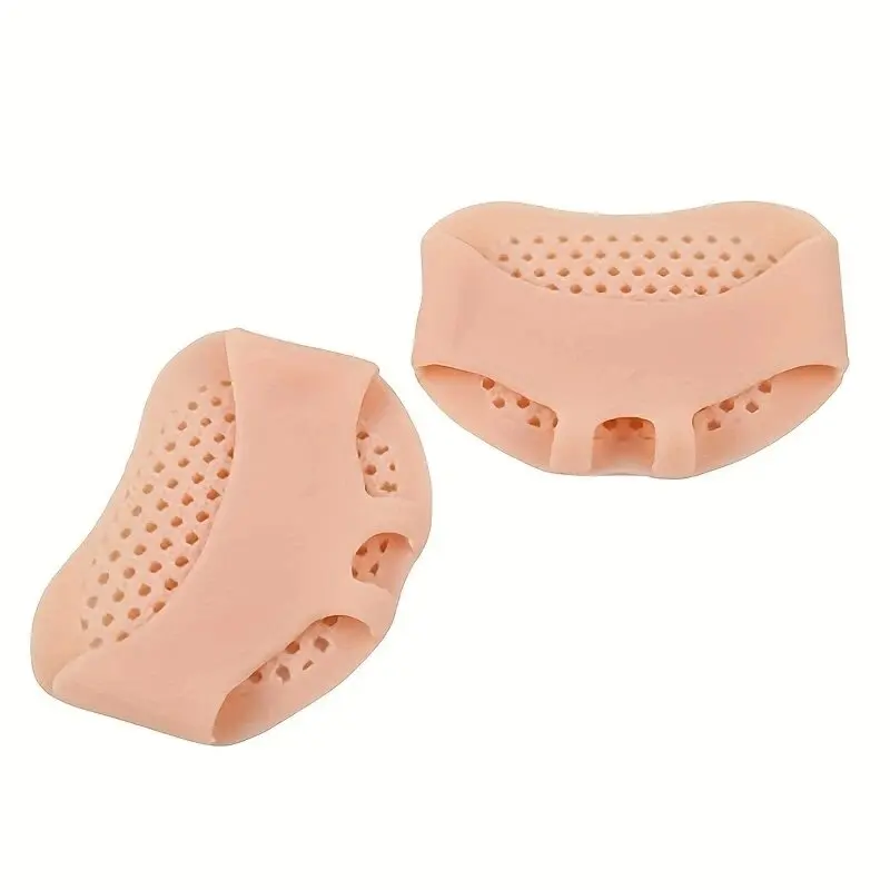 2PCS Forefoot Silicone Gel Insoles Toe Separator Thumb Valgus Orthopaedic Foot Protector Bunion Adjuster Guard Feet Care Cushion
