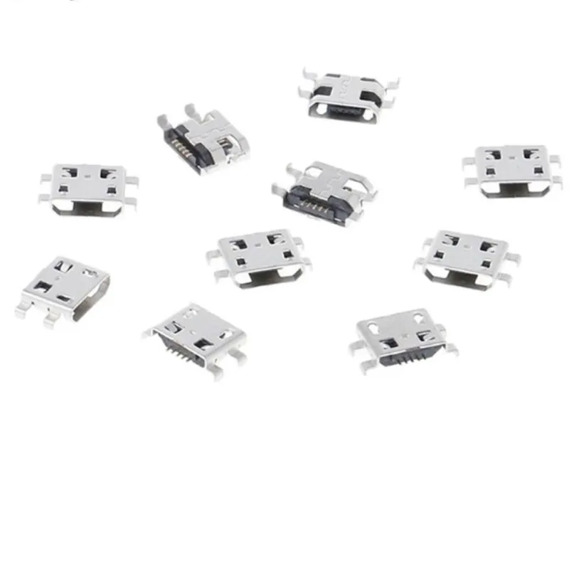 10 Pcs type B micro usb 5 pin female charger mount jack connector port socket