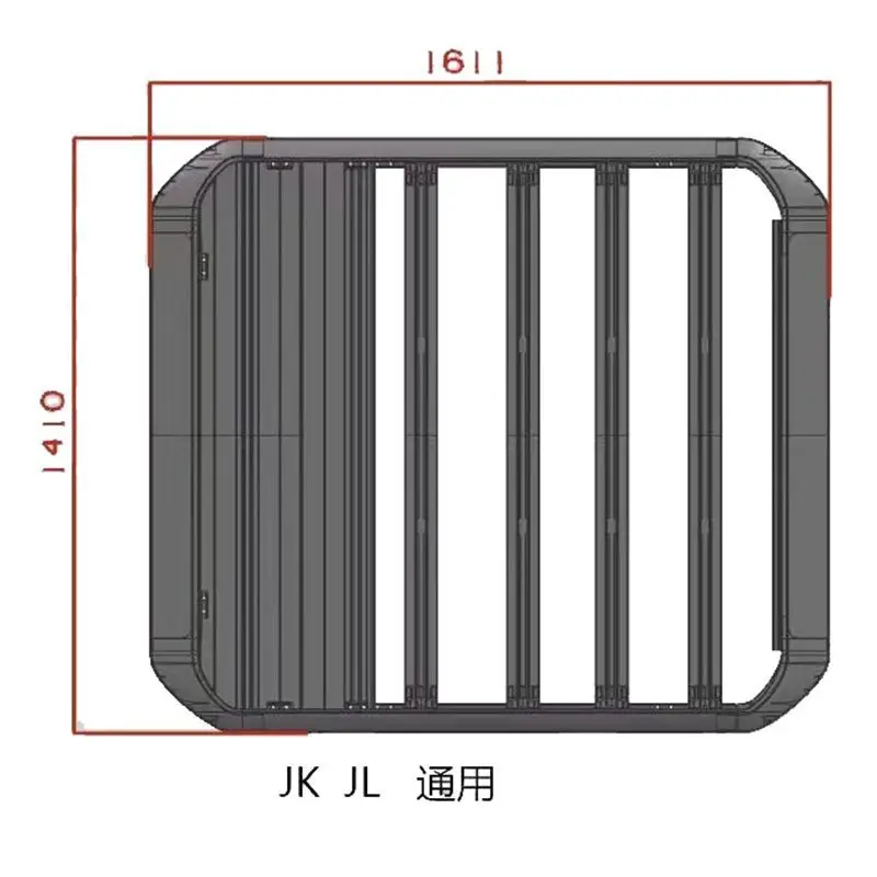 رف سقف JL مع إطار أمتعة للتخييم على الطرق الوعرة JL1270