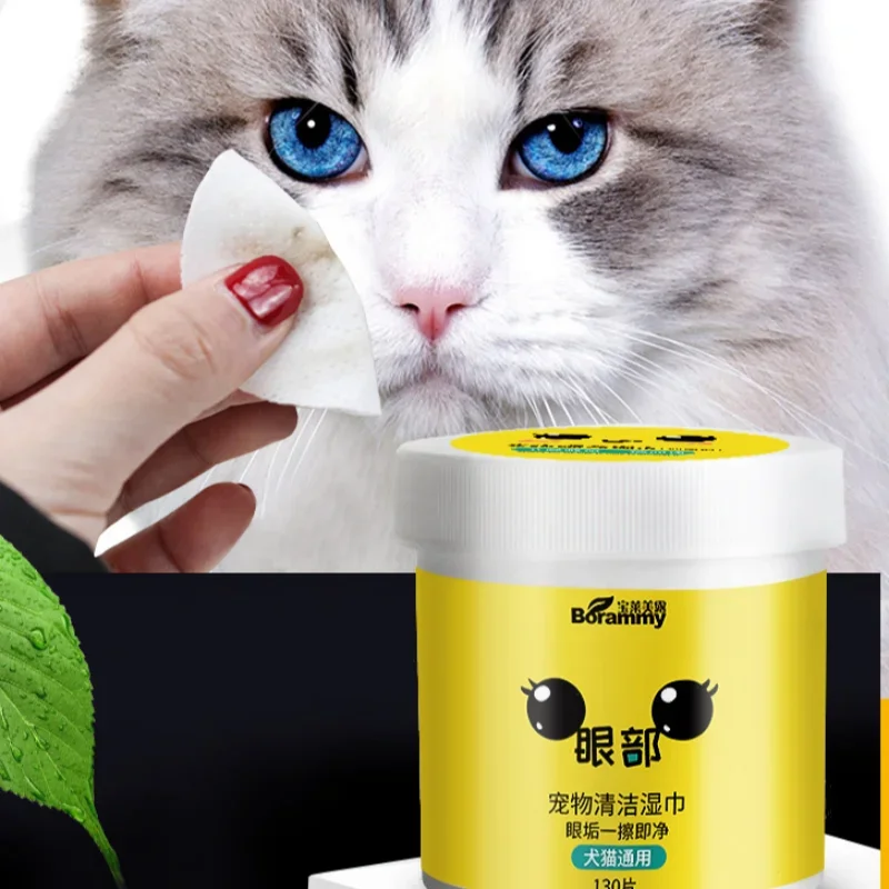 Eye Wipes For Dogs 130/150 Count Tear Stain Remover Tear Eye & Ear Pet  For Cleaning & Deodorizing Dog Face