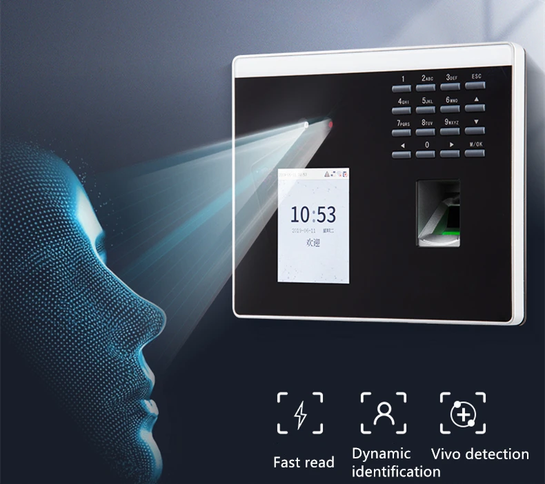 Wireless WIFI Biometric Face Time Attendance Machine Zkt Access Control - Image 3