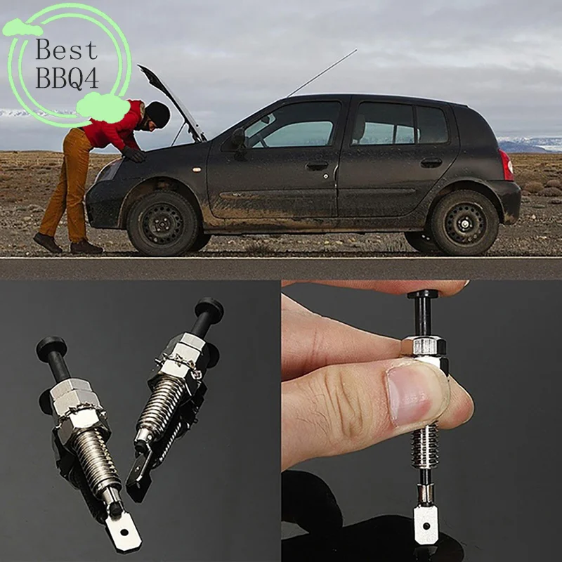 BBQ4 2PC Universal Car Alarm Security Adjustable Auto Truck Hood Door Pin Switch for Car Domelight Hood Intrusion Switch
