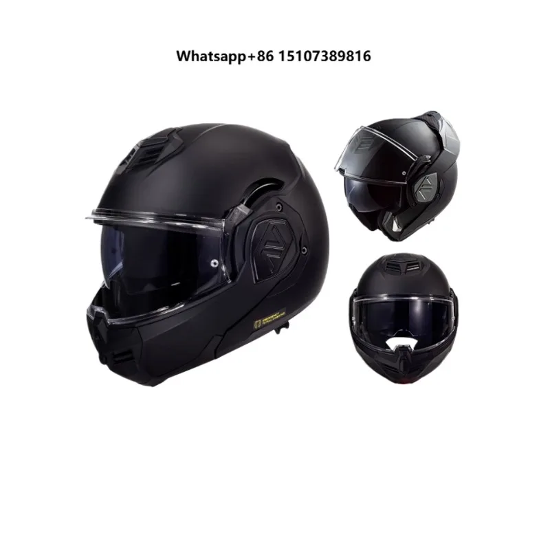 Modular Flip Motorcycle Helmet DOT Certified Reinforced Chin Bar Dual Visor Quick Release Closure All Seasons KPA Shell for