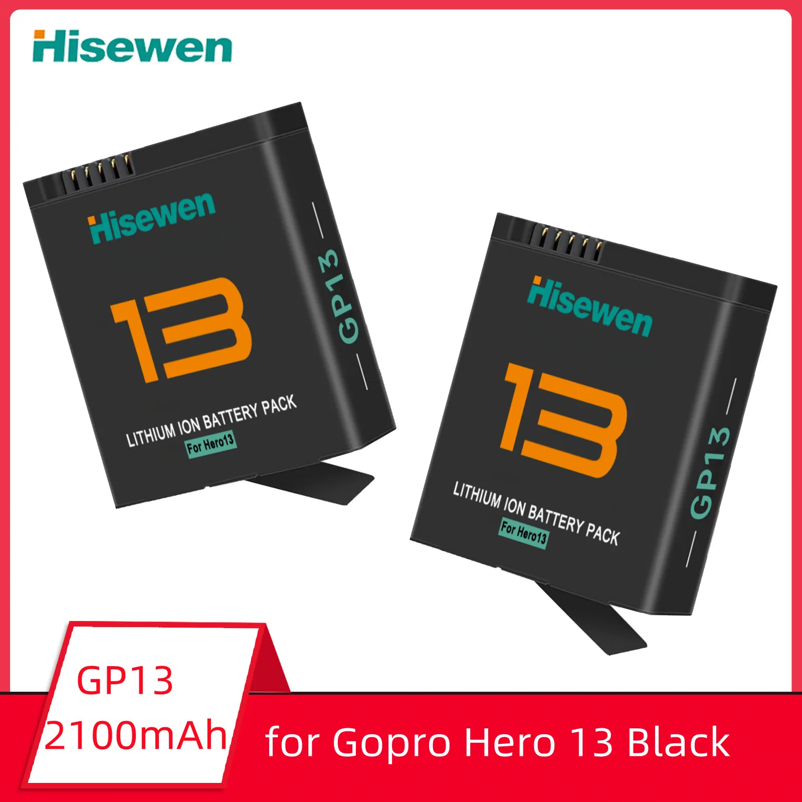 2100mAh Gopro hero 13 Battery + 3 Slots Storage Box Charger for Gopro Hero 13 Black Camera Accessories for hero 13 Camera