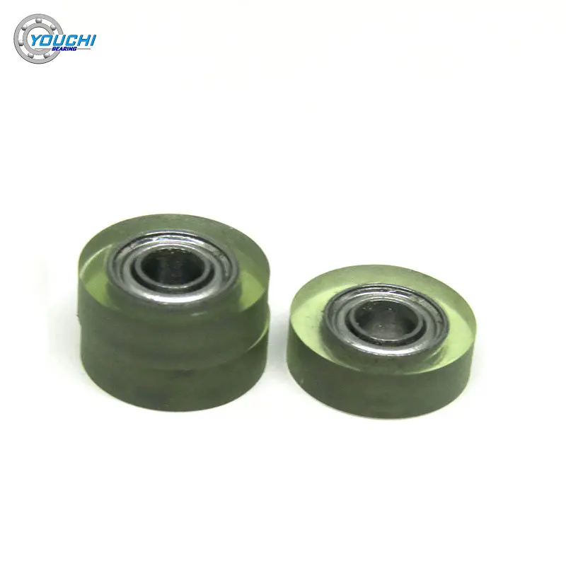 10pc 3x10x3 PU 683ZZ Polyurethane Bearing Wheel PU68310-3 OD 10mm Shaft 3mm Soft Rubber Friction Pulley 3*10*3 PU Plastic Roller