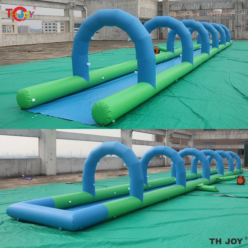 30mL 巨大な屋外子供用インフレータブルウォータープールスライド、都市をスライド、大型インフレータブルスリップ n スライド