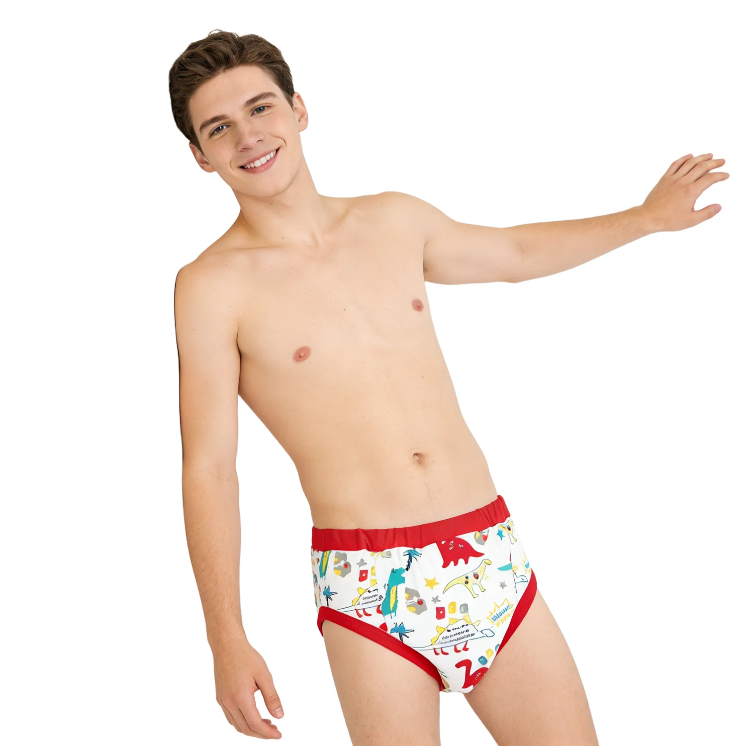 Adult printed dinosaur training pant/Adult baby brief with padding inside/ABDL training pants/adult training pant/abdl pant