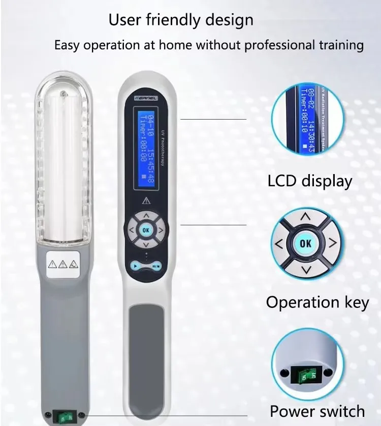 أفضل جهاز منزلي للعلاج بالضوء بالأشعة فوق البنفسجية 311 نانومتر للبهاق والصدفية وعلاج أمراض الجلد