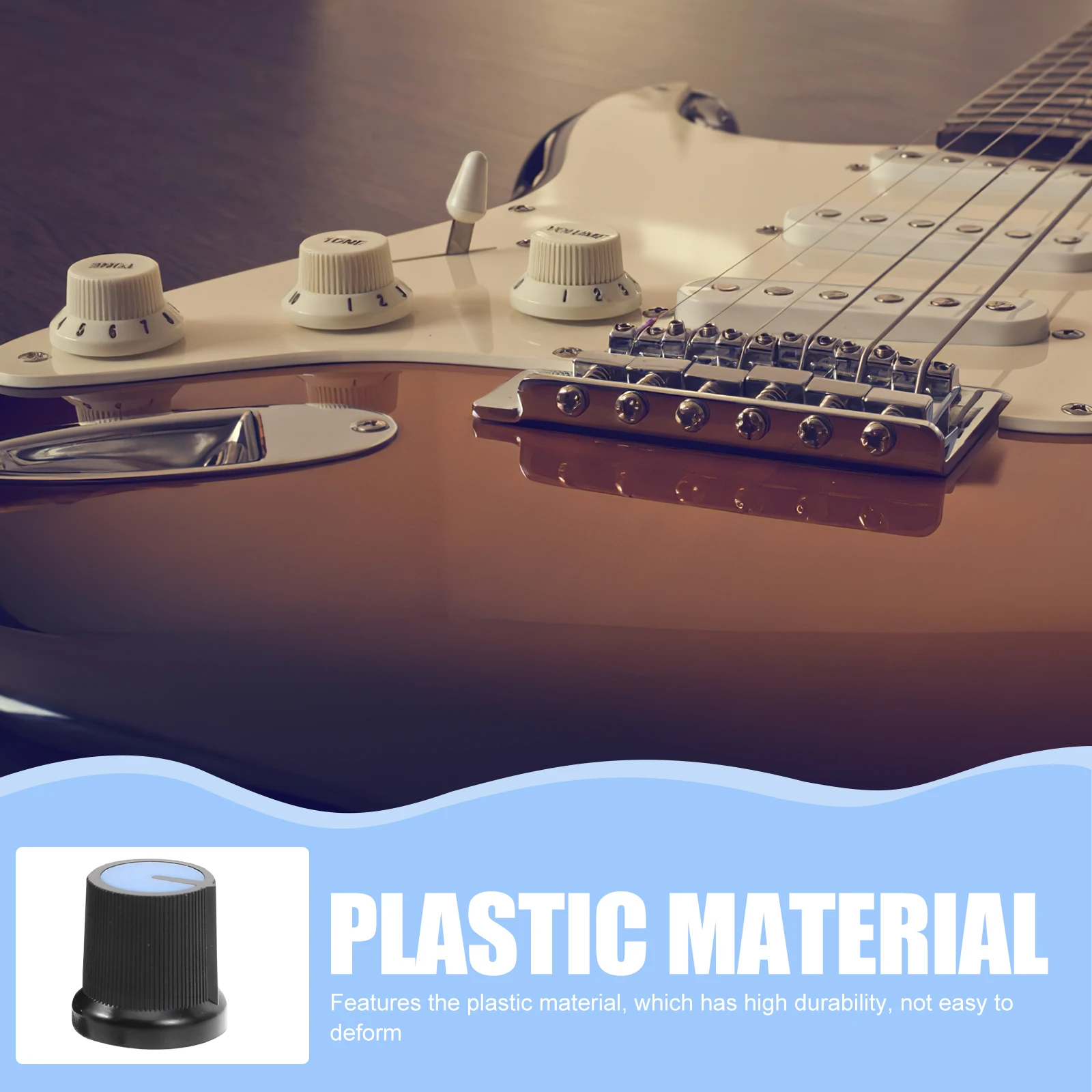 

100 Pcs Potentiometer Knob Cap Guitar Volume Control Knobs Caps for Plastic Parts Replacement Sound