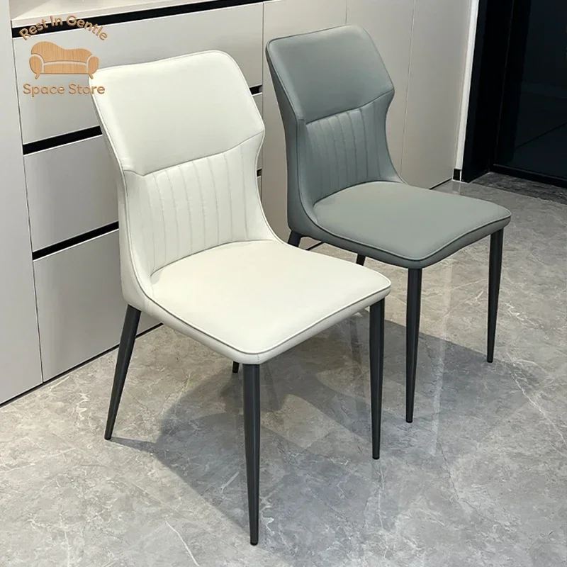 White Vanity Chair Design Party Accent Kitchen Luxury Dining Chair Leather Balcony Hotel Chaise Salle A Manger Home Furniture