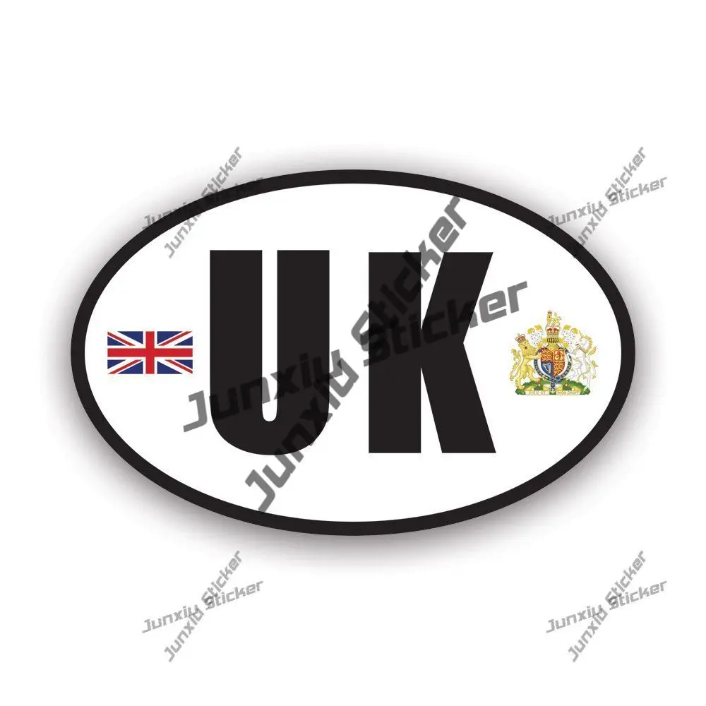 

United Kingdom Oval UK Country Code Sticker Britain British Flag Decal Scratch-Proof Vinyl UV Protected Waterproof Decoration