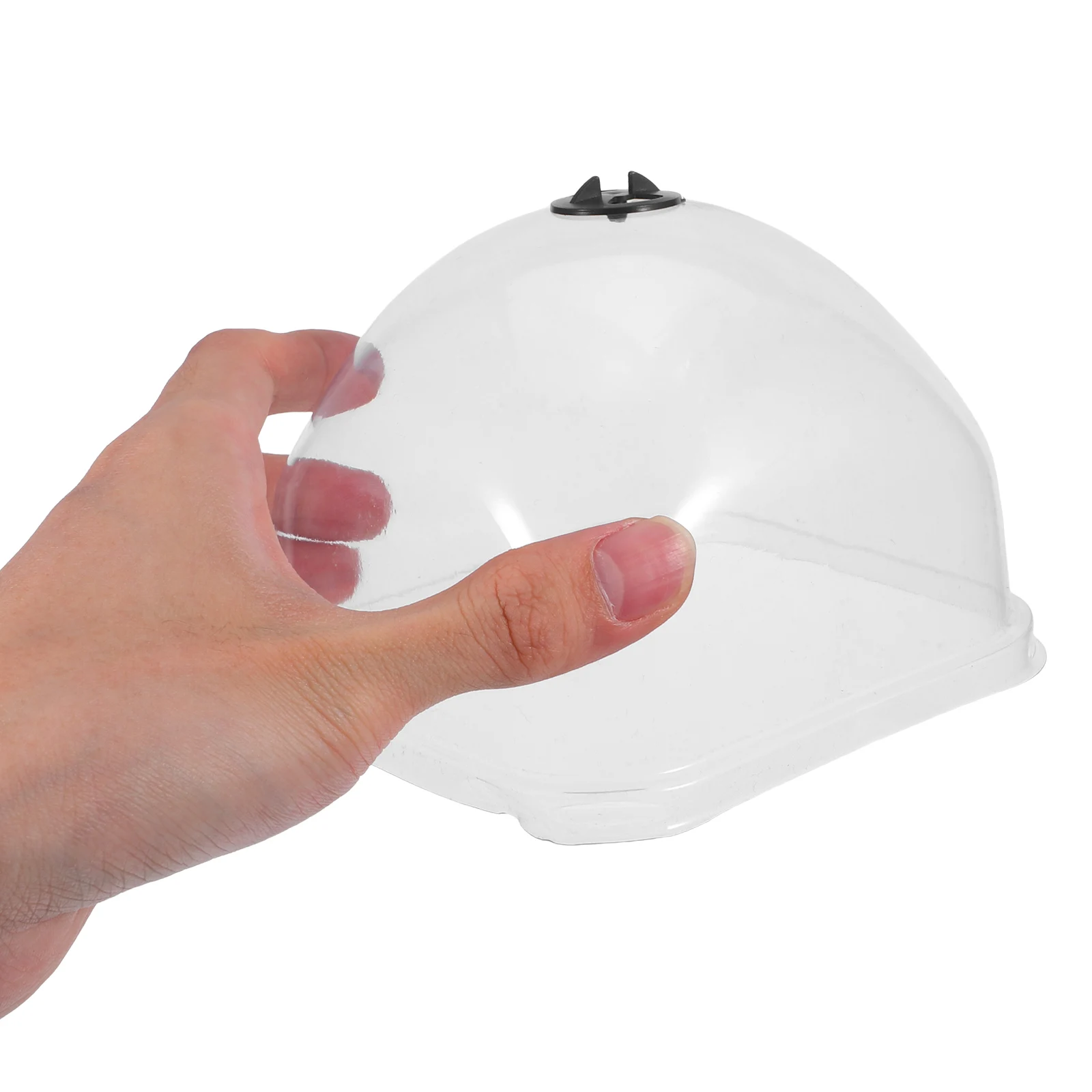 

6pcs Garden Dome Moisturizing Planting Cover 12cm Greenhouse Frost Protection Outdoor Plants Plastic Cloche Gardening