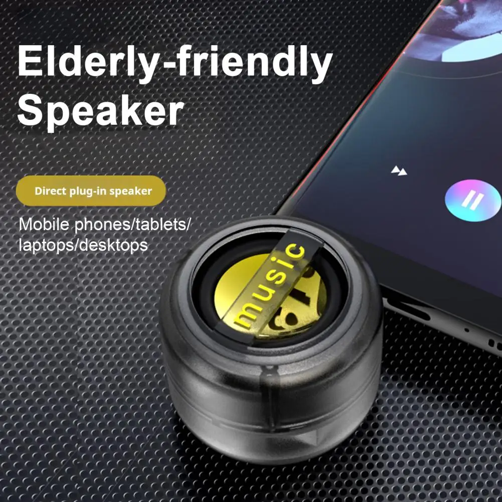 Mini Portable Speaker 3.5mm AUX Audio Interface Rechargeable Plug-Play Universal Smartphone Line-in Speaker with Clear Bass