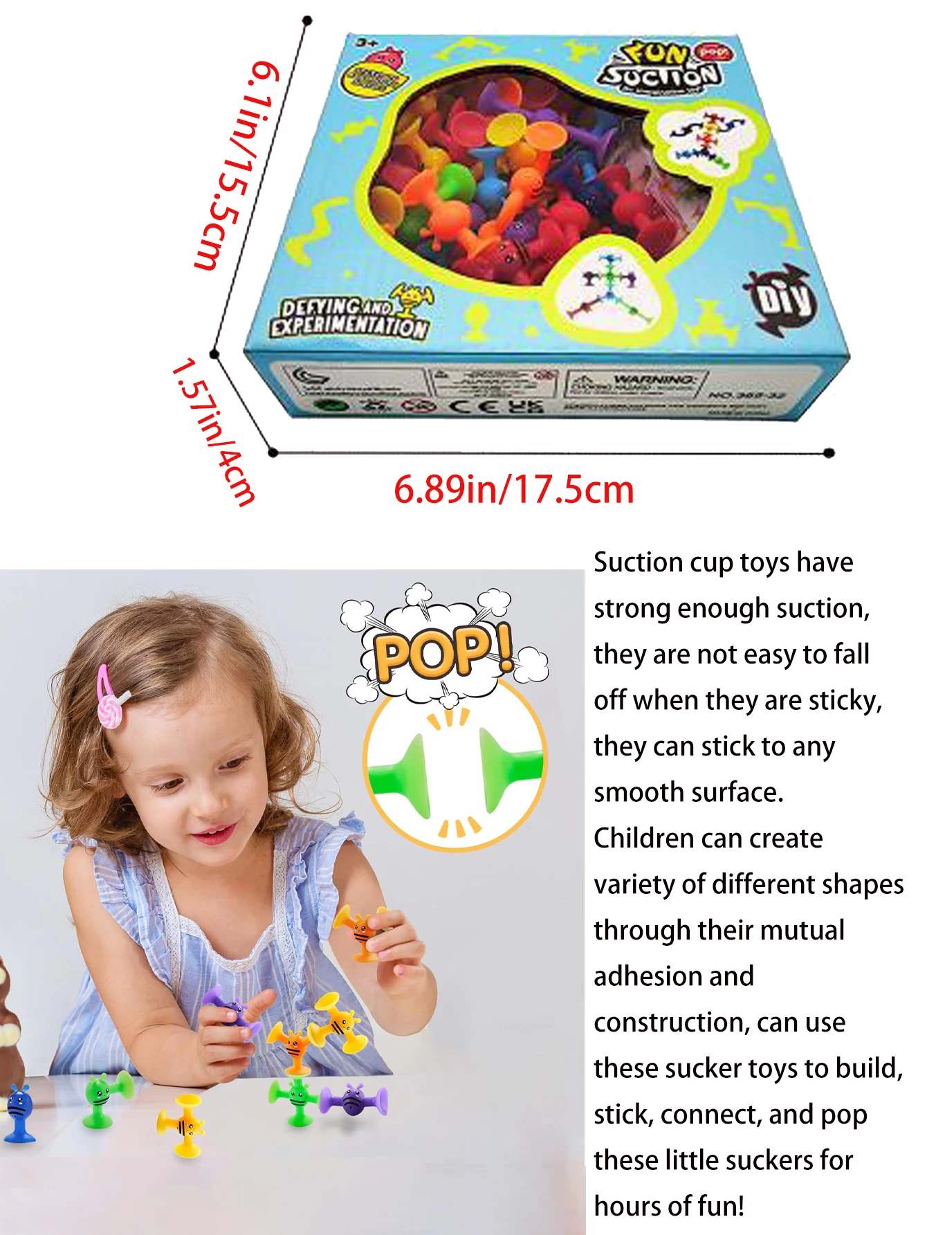 Kleine Bienen-Saugnapf-Spielzeug-Set, weiche Bausteine, Pop-Sauger, interaktives Eltern-Kind-Spiel, Fenster-Badespielzeug – Detail 6