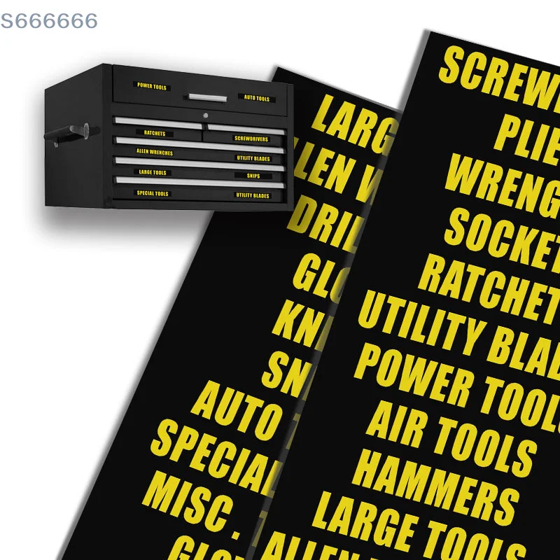

30/36PCS Universal Toolbox Set Labels Motorcycle Toolbox Decorative Waterproof Stickers For Efficient Tool Identification