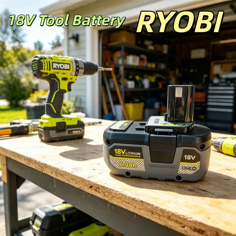 

The Upgraded RYOBI ONE+ 18V 6.0Ah High-quality Lithium Battery, LED Indicator Battery Is Compatible with ONE+ Power Tools.