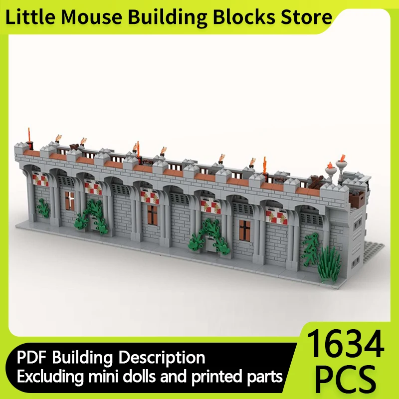 

City Street View Model MOC Building Bricks Castle Wall Building Modular Technology Gifts Holiday Assemble Children Toys Suit