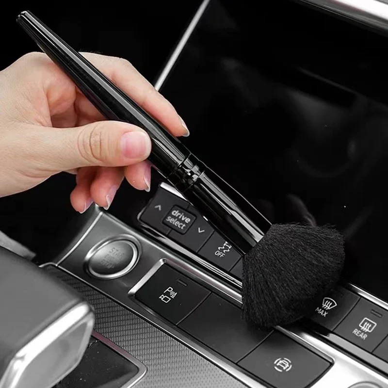 Щетка для детализации автомобиля, волокно, супермягкая щетка для чистки, набор для детализации салона автомобиля, электростатические инструменты для удаления пыли, аксессуары для мытья