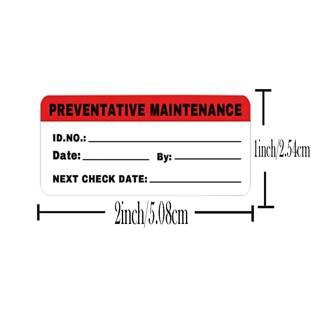 2x1inch Preventative Maintenance Labels,Inspection Safety Label by/Date/Next Stickers,Inventory Shipping Pallet Stickers 200Pcs