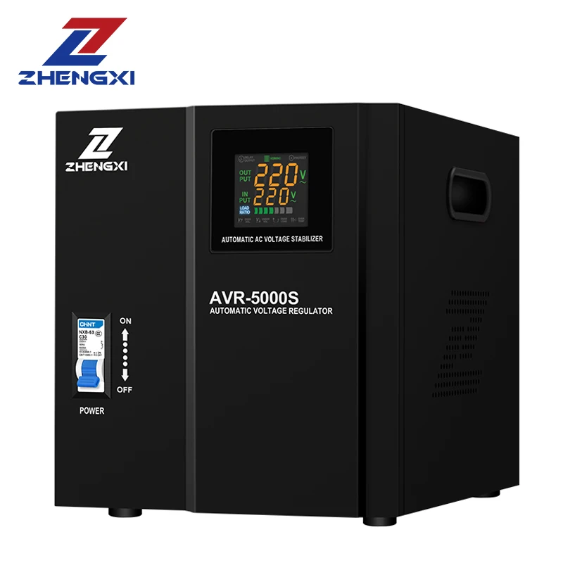 AVR Single Phase 5KVA 220V Voltage Power Stabilizer 3000VA 5000VA AC Automatic Voltage Regulator With LCD Display