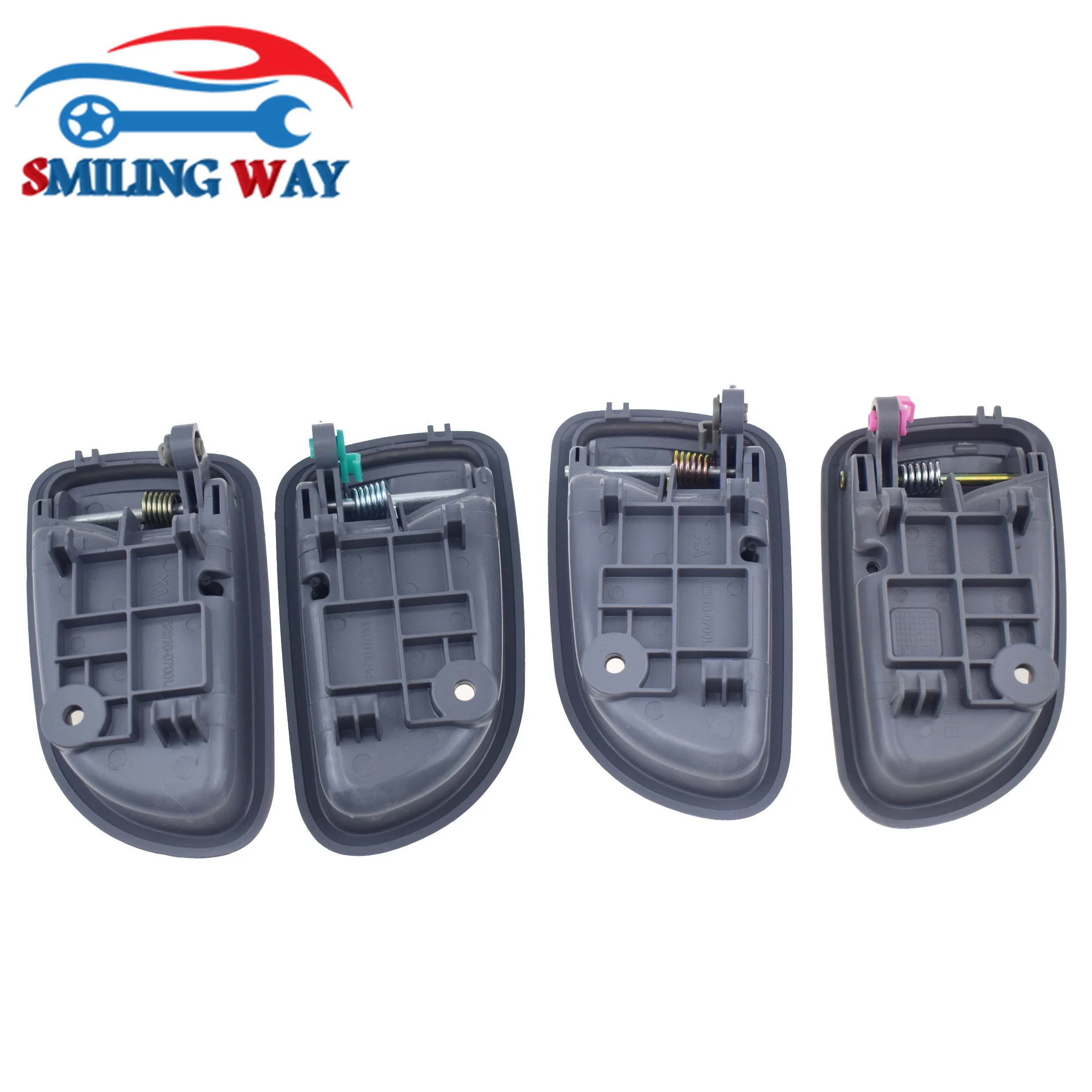 1/2/4 قطعة لكيا بيكانتو صباح 2004-2011 رمادي داخل مقبض الباب الداخلي الأمامي أو الخلفي الأيسر سائق LH أو الركاب الأيمن RH