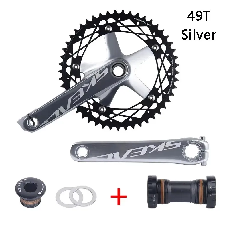 SKEACE Single Speed round hole Racing Track Bike Cranking 48T/49T