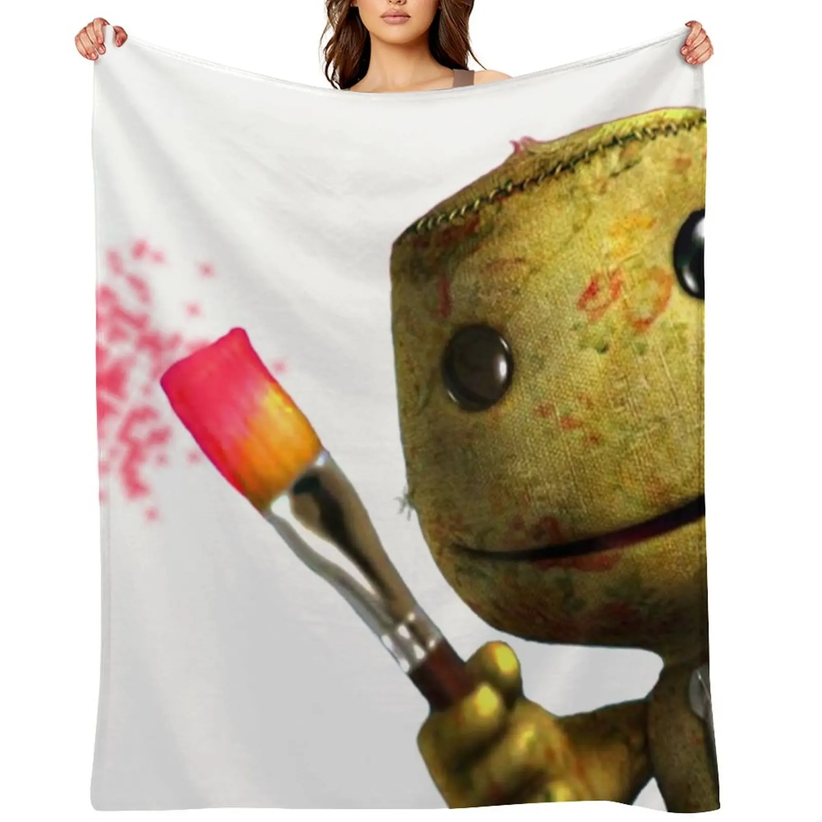 

LIttle Big Planet, SackBoy Throw Blanket Furrys Tourist Luxury valentine gift ideas Blankets