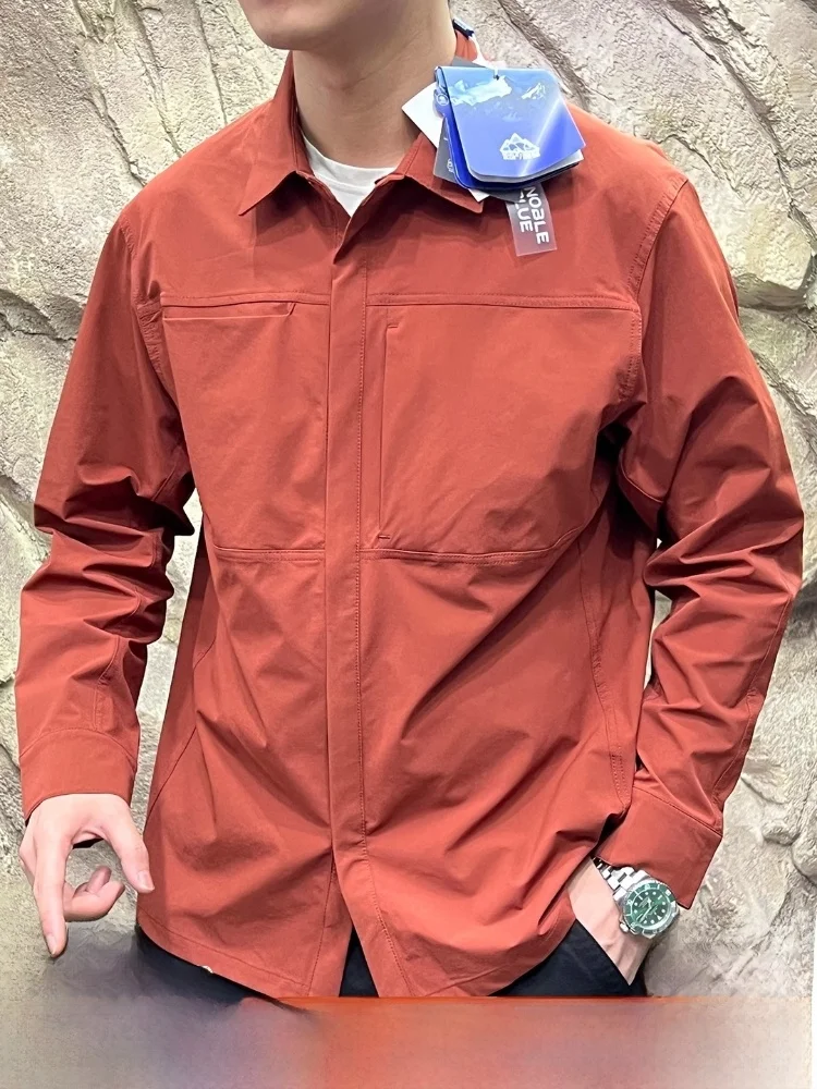 

Sli Outdoor Men's irt Jaet High-End Lightweight Tear-Resistant Mountain Series Functional Breathable Long Sve Flip...