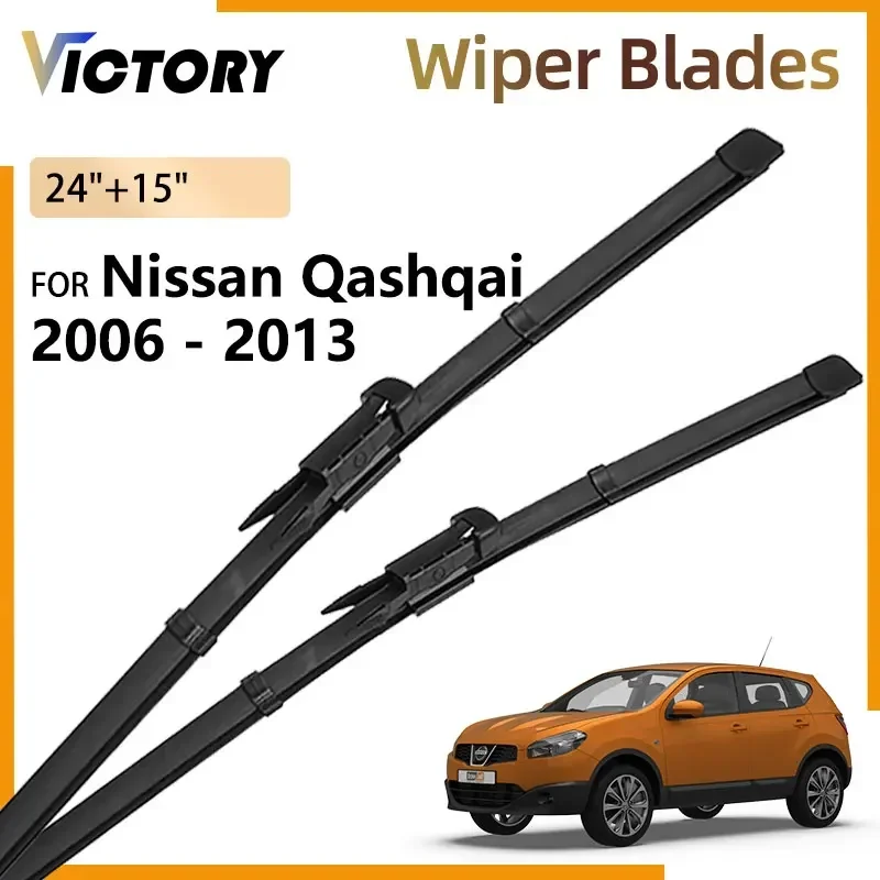 

2X for Nissan Qashqai J10 10 Nissan Dualis 2006-2013 2012 2009 2008 Auto Front Wiper Blades Windshield Windscreen Window Brushes