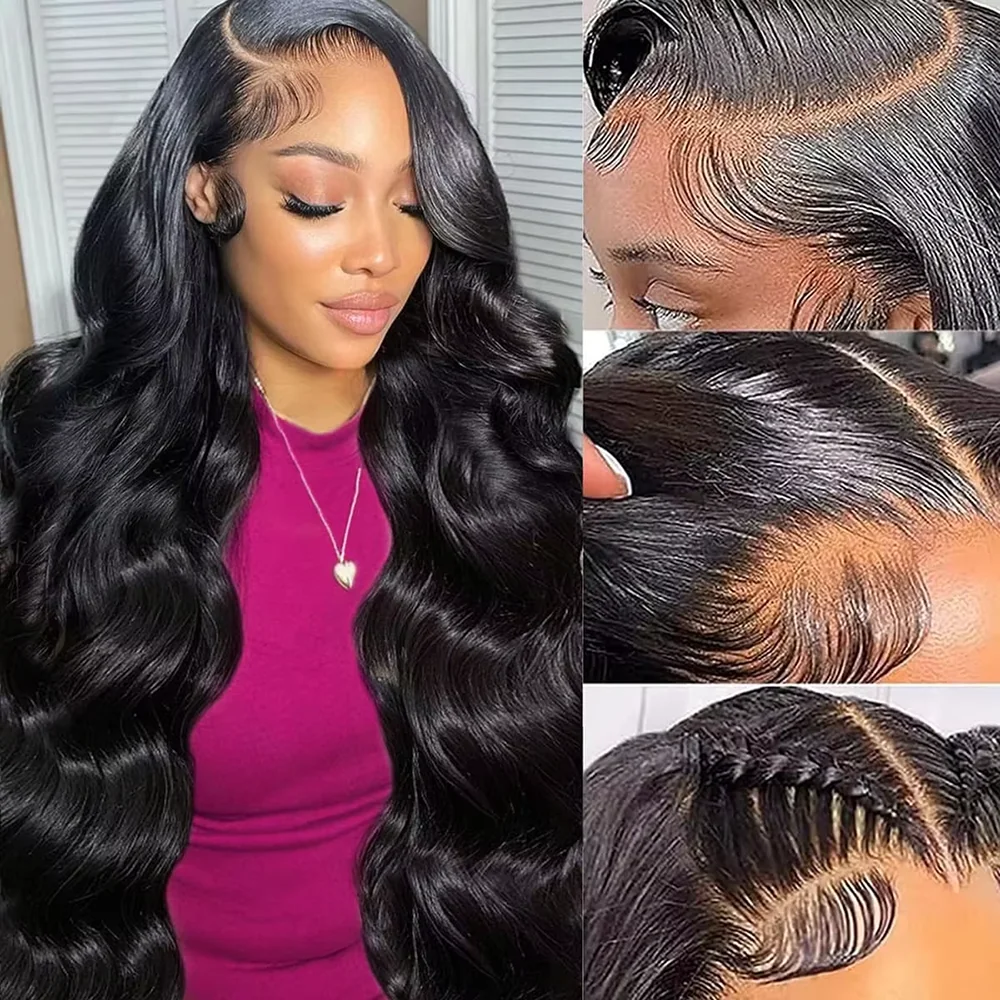 

Парик из натуральных волос 360 HD Full Lace Front с прозрачной HD-основой, волнистый, плотность 220, для женщин