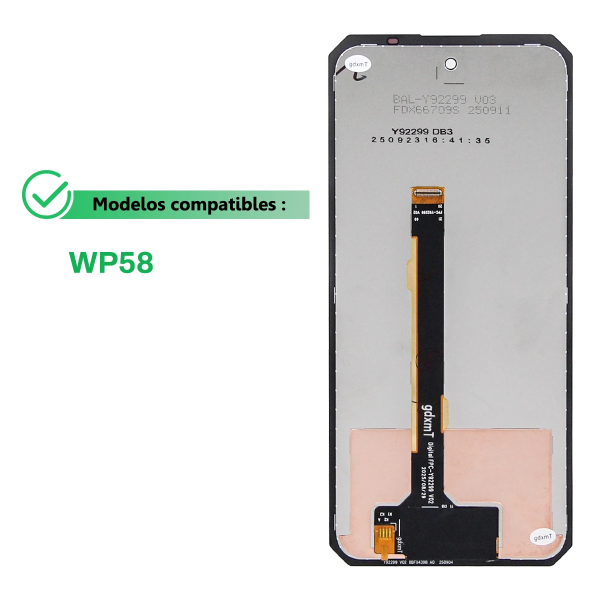 6.7'' LCD Display And Touch Screen Digitizer Assembly for Oukitel WP58 Display Replacement Repair Part