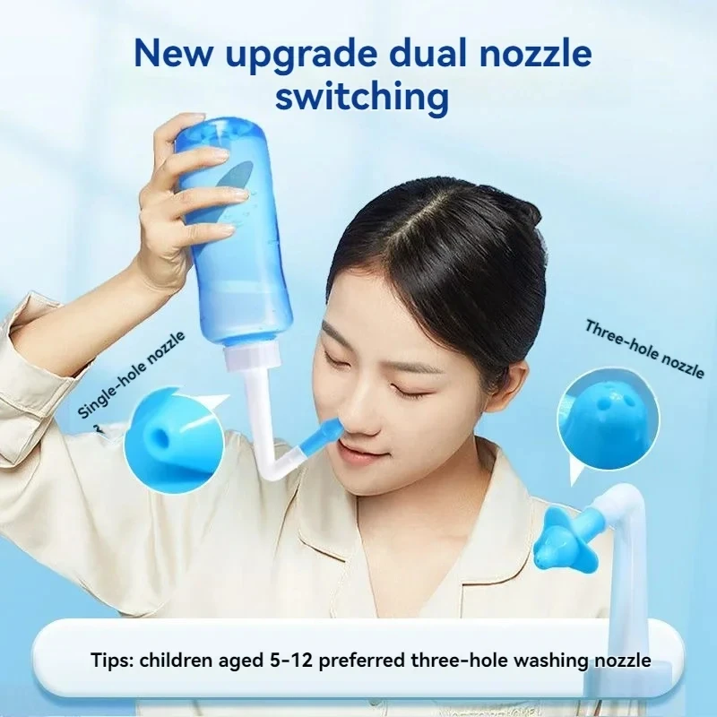 300ml Manual Nasal Wash Bottle 1Pc, Portable Nasal Cavity Cleansing Vessel For Adults And Kids Daily Nasal Cleaning Use