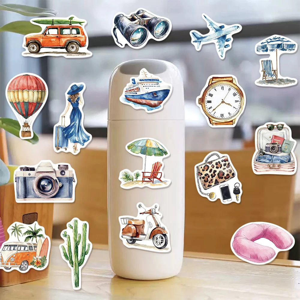 50 SZTUK Naklejek z Motywem Podróży, Zabawne Graffiti, DIY, Do Scrapbookingu, Notatnika, Tabletu, Wodoodporne Naklejki