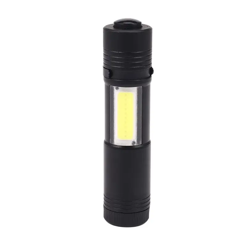 3X New Mini Portable Aluminum Q5 LED Flashlight XPE&COB Work Light Powerful Pen Torch Lamp 4 Modes Use 14500 Or AA-N37R
