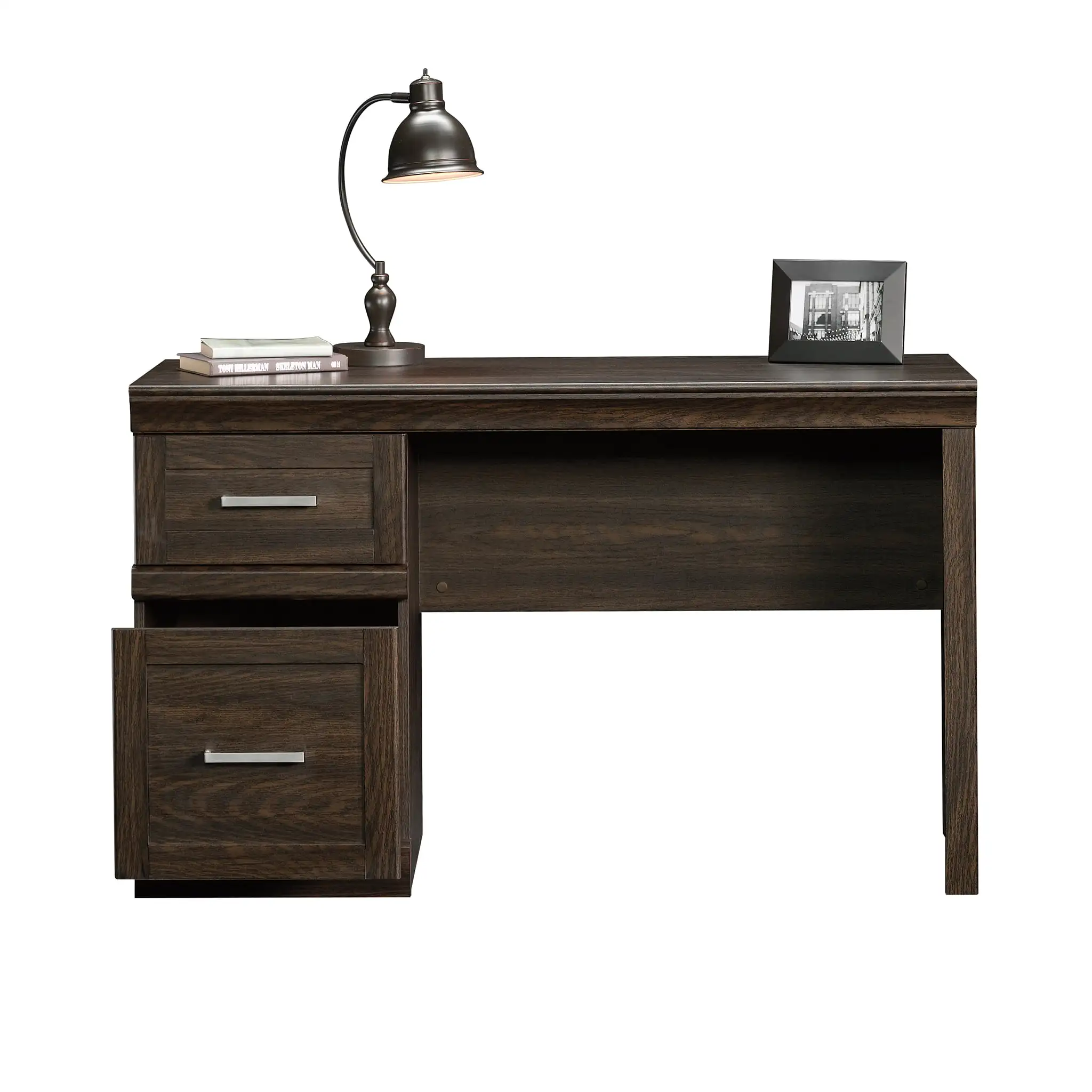 Homes & Gardens Glendale Transitional Desk, Dark Oak Finish