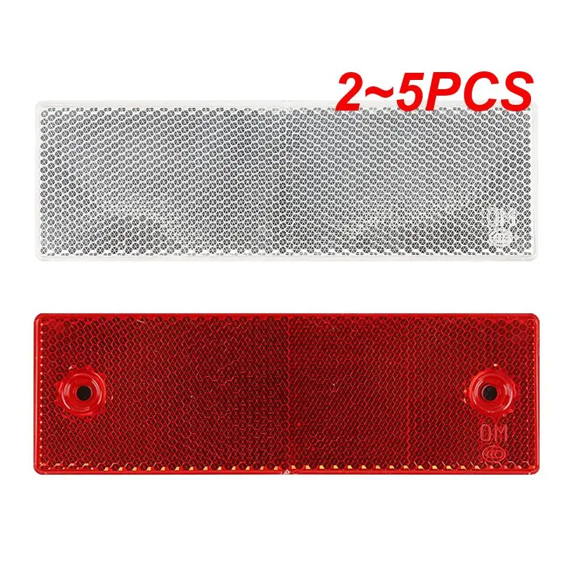 2~5PCS Car Reflective Sticker Night Safe Warning Tools White/Red Adhesive Reflector Mark Plate Sign Warn Tool Stickers Car