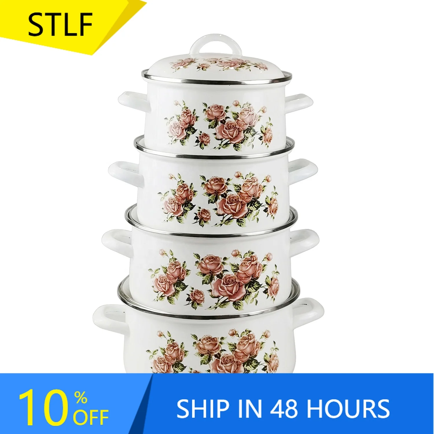

STLFSamples Kitchen Cookware Soup Stock Pot Set Different Decals 16cm 18cm 20cm 22cm Pots Casseroles with Cheap Price
