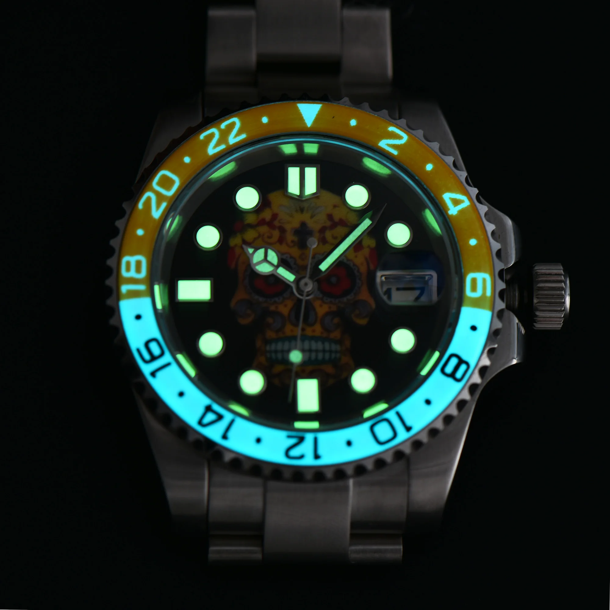 38MM * 31.5MM Case Outer Ring SKX007 SKx011 Diver Watch All Night Glow Resin Ring Mouth Watch Accessory Replacement