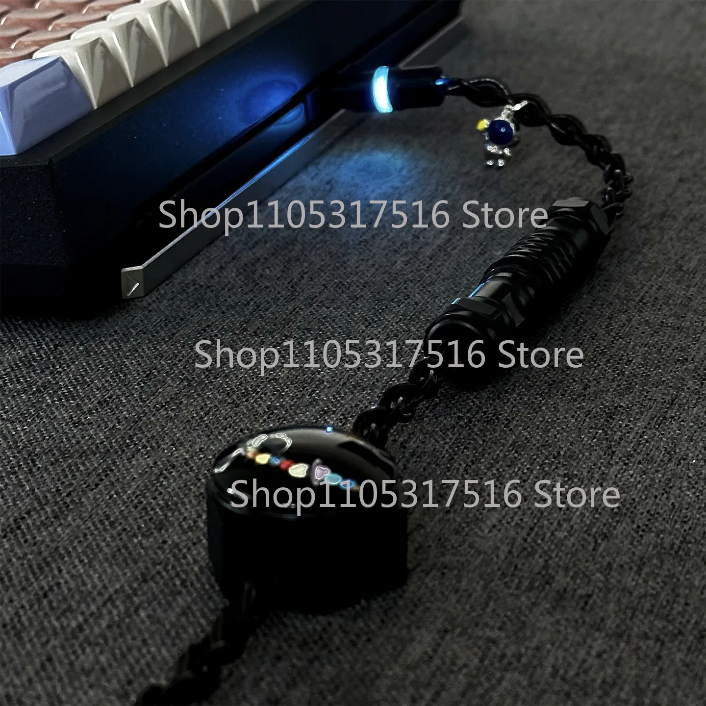 Astronaut 1.7m single crystal copper four-strand aviation connector cable C port LED 8K magnetic shaft keyboard cable RD30