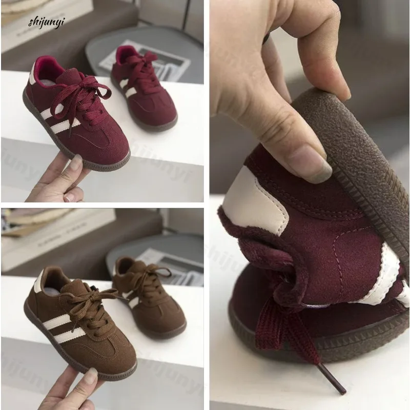 

Children Sneakers Casual Breathable Outdoor Board Shoes Fashion Design Non-slip 2026 Spring Soft Soled Lace Up Walking Kids Shoe
