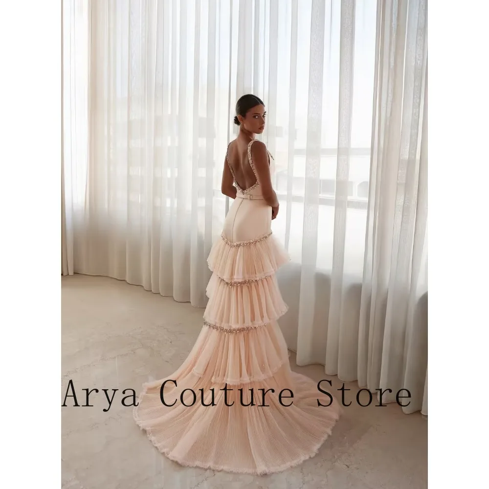 

Индивидуальные вечерние платья из крепа с квадратным вырезом, элегантные, с кристаллами, А-силуэт, длиной в пол, высокого качества, для торжественных мероприятий