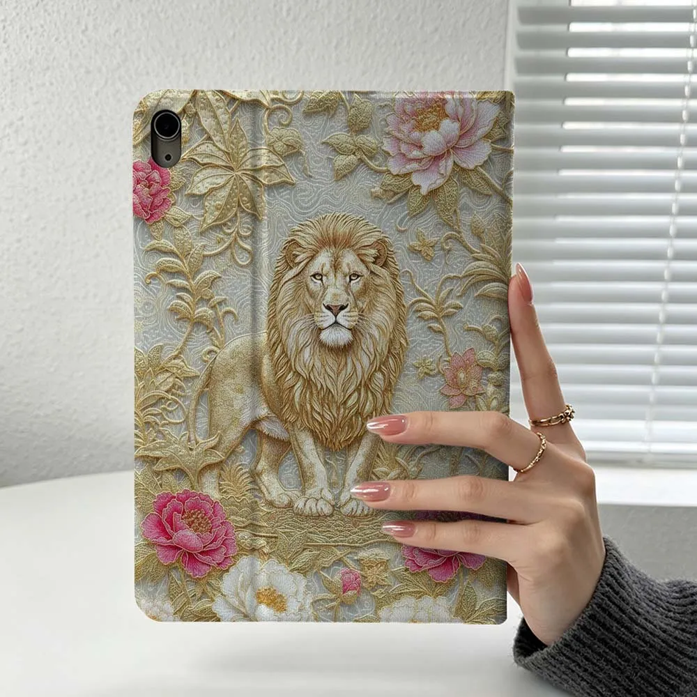 Lion Family Crown Hug For iPad Pro Air mini 7 6 5 4 3 2 1 9gen M5 M4 11th 10th A17 Pro A16 Soft Inch Tablet Case Cover