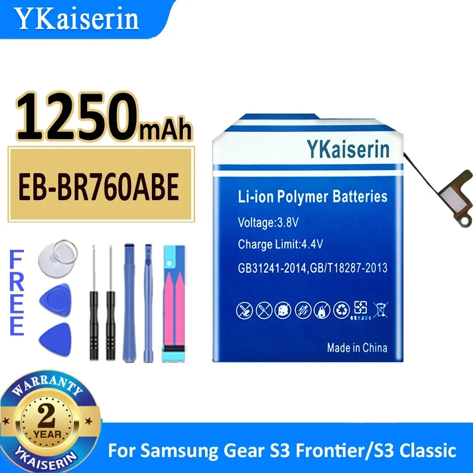 Bateria YKaiserin do zegarka Samsung Gear S3 Frontier/S3 Classic/2 Neo R380 R381/Fit R350 SM-R350/Live SM-R382 + darmowe narzędzia