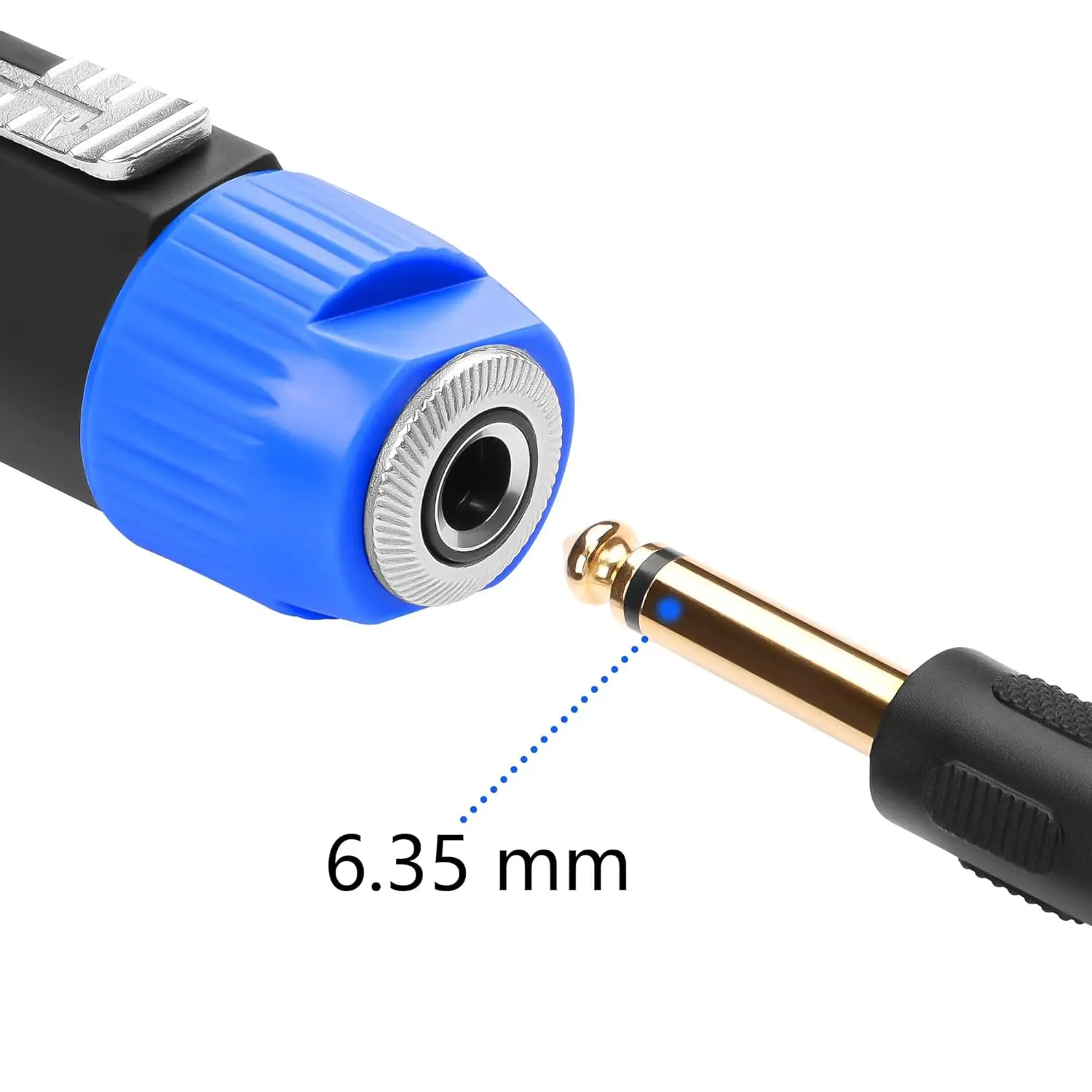 Speakon to 1/4 6.35mm Adapter Connector 4-Pole Male to 1/4 Inch TS Female Mono Plug Twist Lock Cable NL4FC NL4FX NLT4X NL2FC