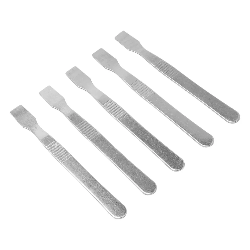 2-4 piezas de palanca metálica para reparación de teléfonos, 120x11 mm, acero inoxidable, para desmontaje electrónico 3